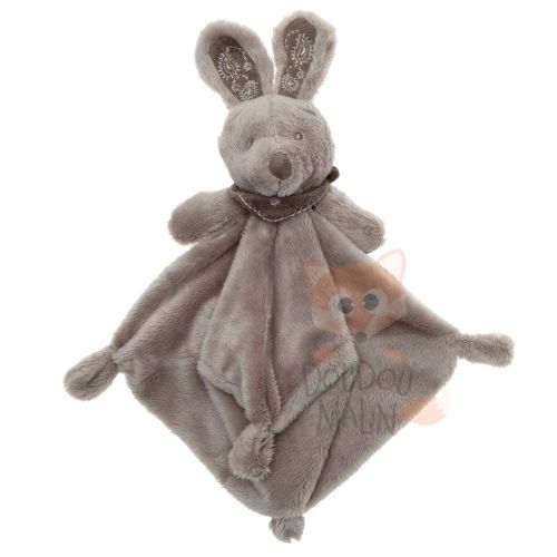  mon ami teddy lapin plat carré gris marron 